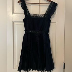 Free People Black lace dress